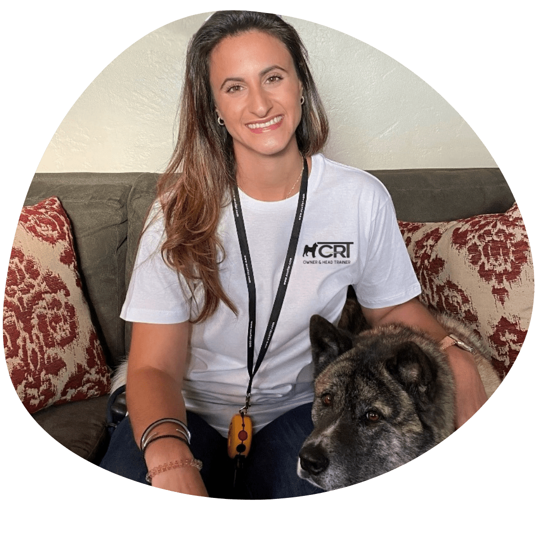 katie with dog